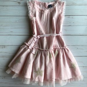 Baby Gap Pink Tulle Silver Star Dress 2T
